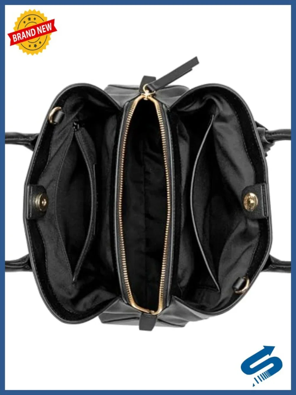 Triple Compartment Satchel with Adjustable Strap